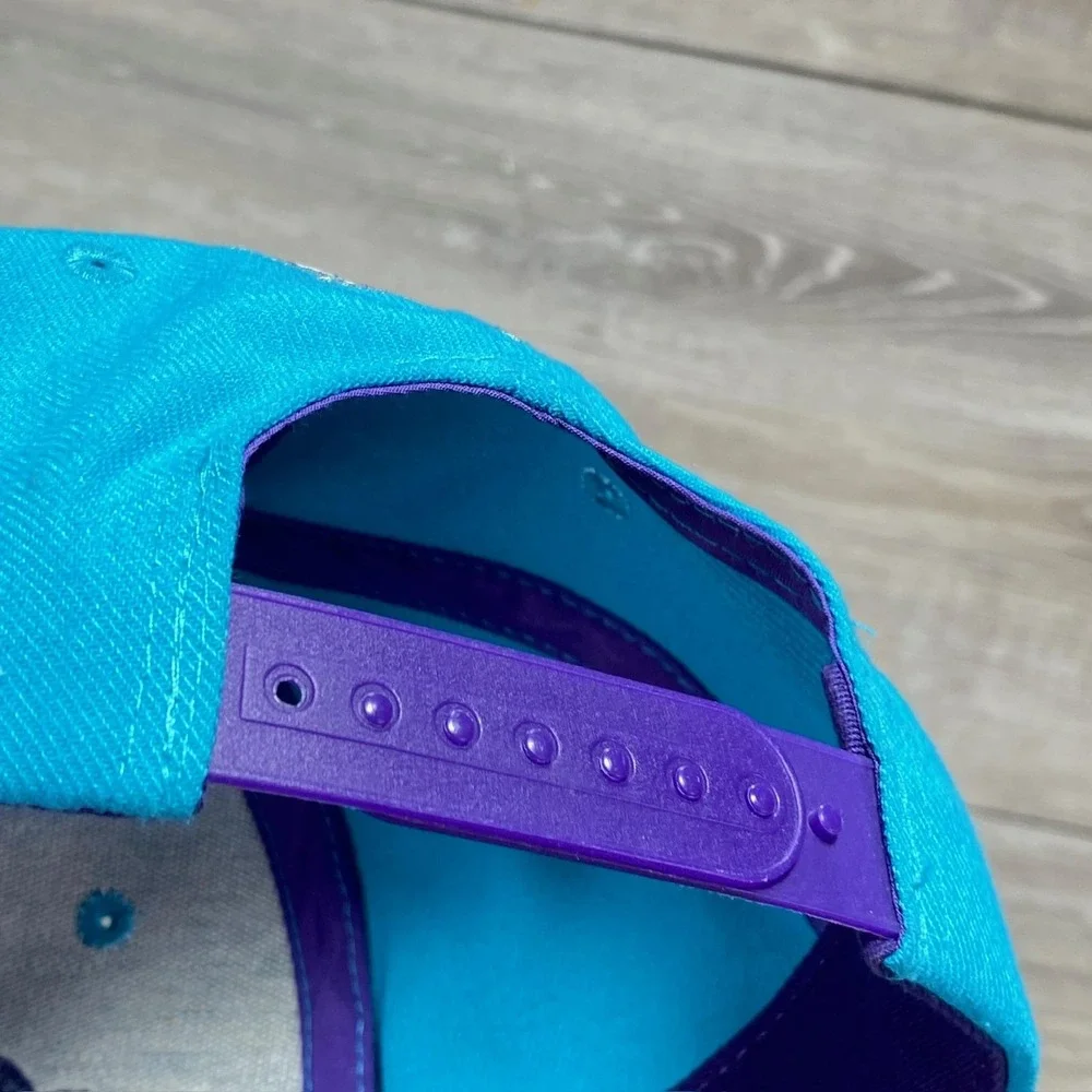 Charlotte Hornets Hat Cap Snap Back Mens Teal‎ NBA Basketball Adidas Script